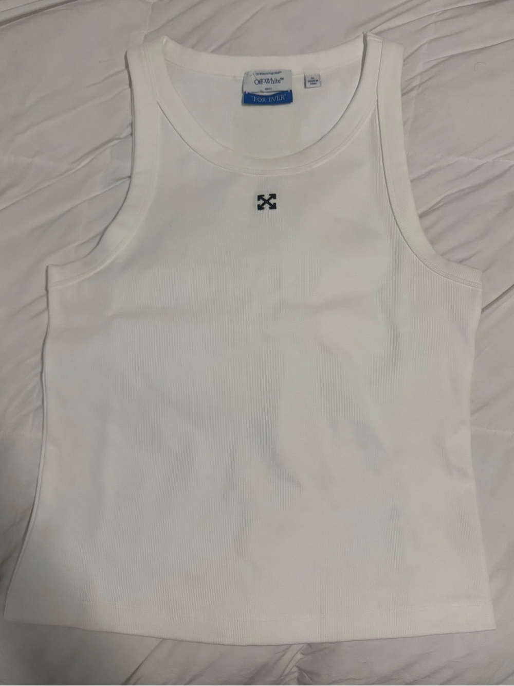 OFF-WHITE Fitted Ribbed Crop Tank - Women’s XL